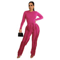 MB FASHION Long-Sleeve Fringe Top and Pants Set 223LY
