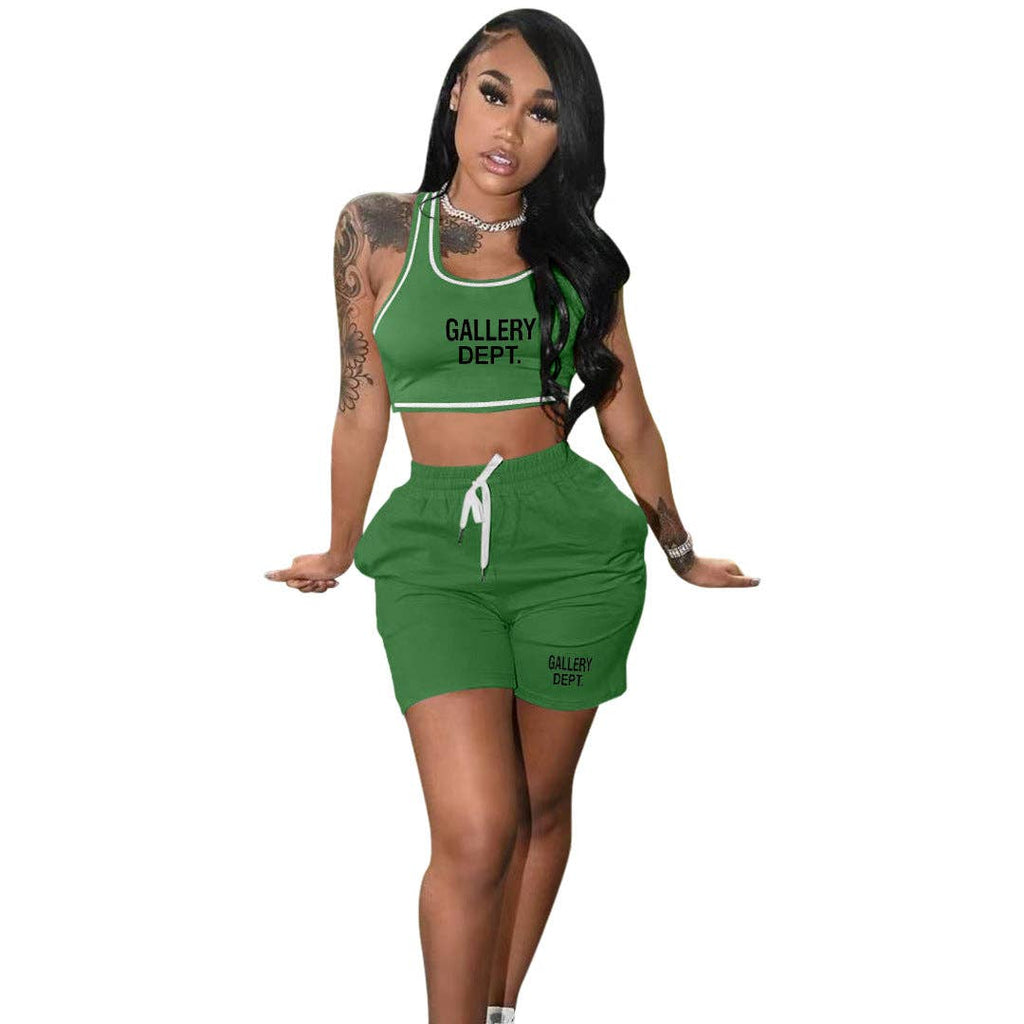 MB FASHION O-NECK PRINTED SHORT SET 323LY