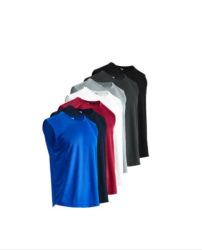 LeeHanTon Men’s Performance Sleeveless Muscle T-Shirt