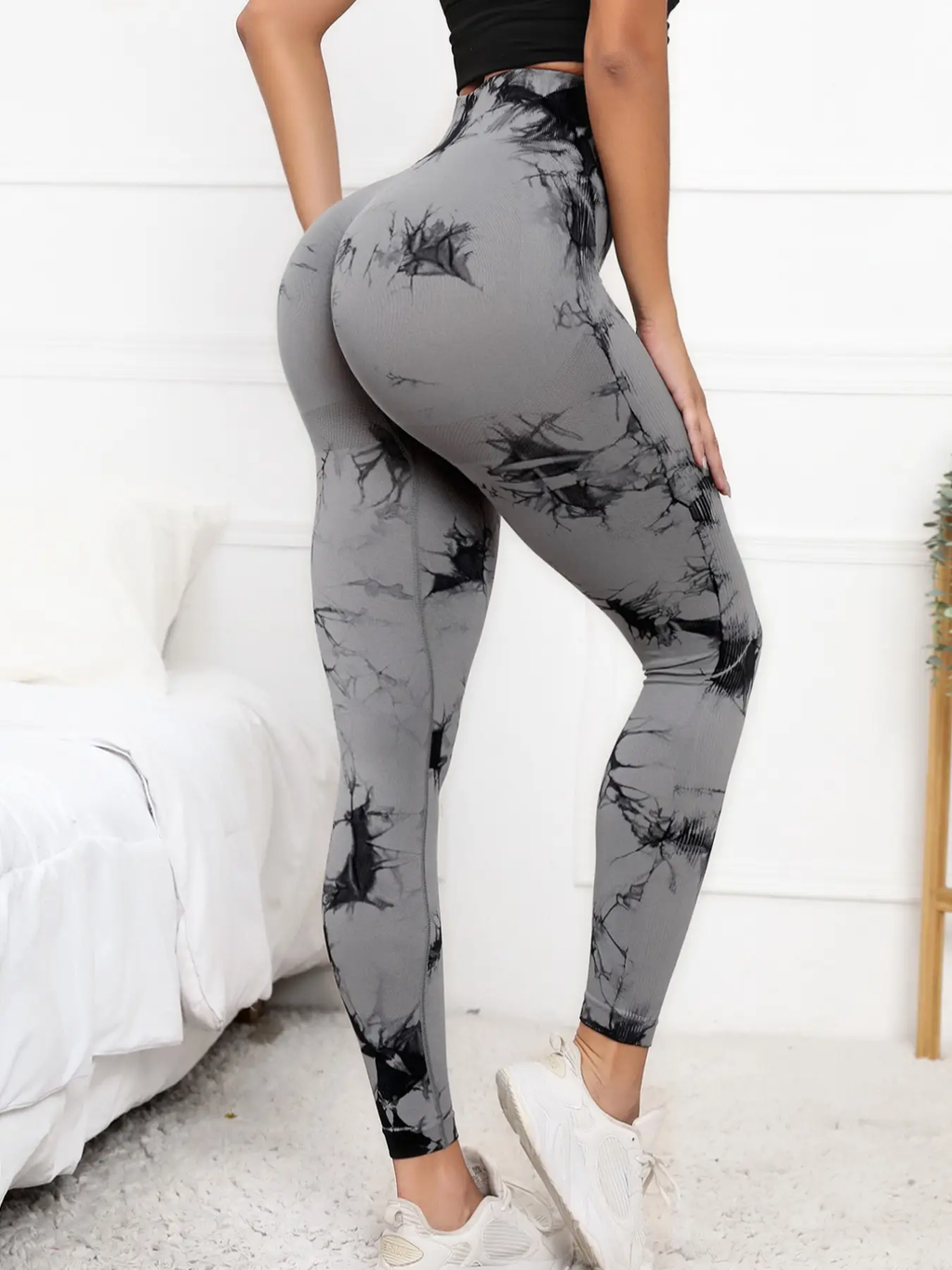 Tie Dye Seamless High Waisted Workout Leggings Sports Pants