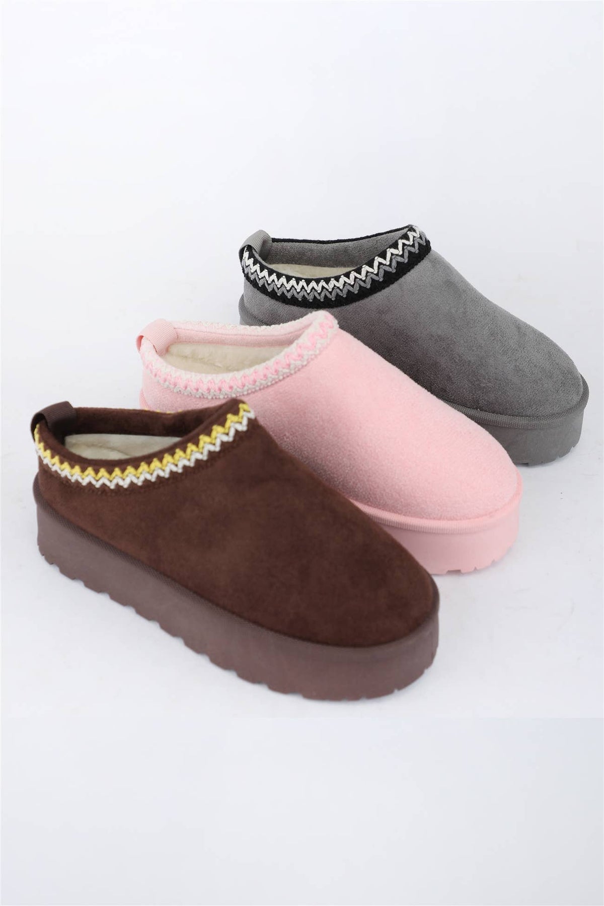SOLID-10 SLIP ON UGG INSPIRED PLATFORM SLIPPER