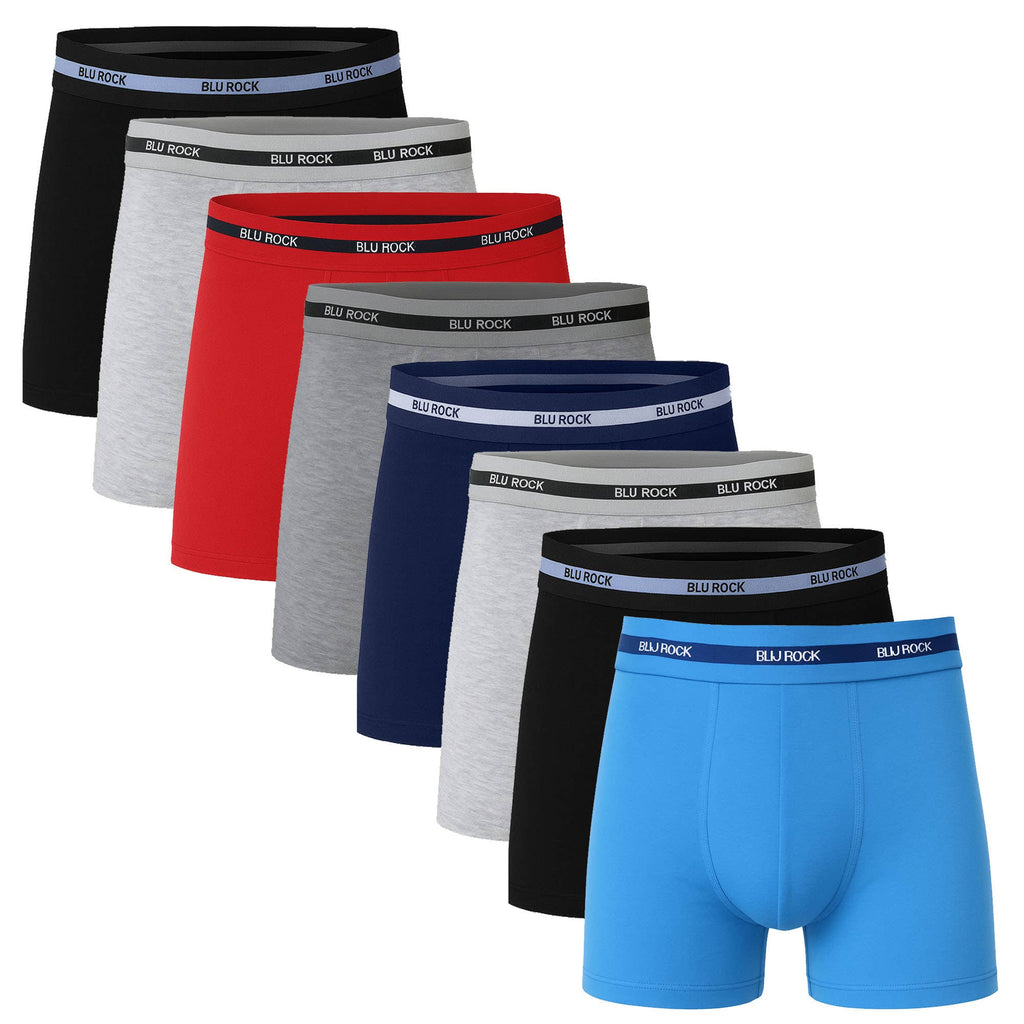 Men's 8-Pack Cotton Stretch Boxer Briefs (S-2XL)