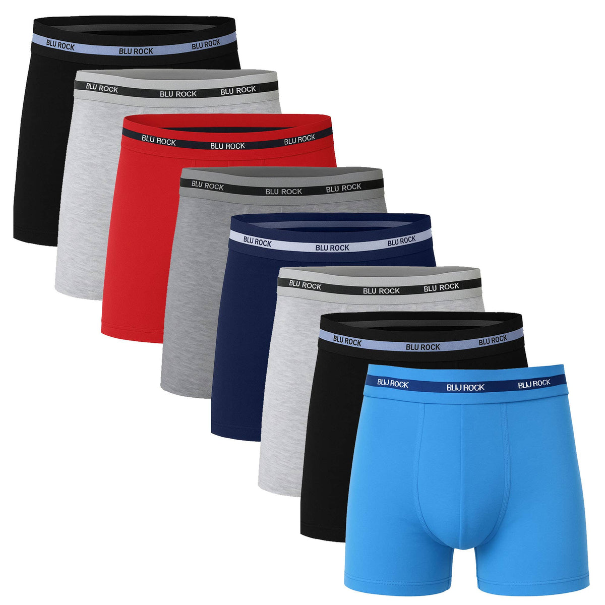 Men's 8-Pack Cotton Stretch Boxer Briefs (S-2XL)