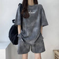 Women's Summer Sportswear Set Shorts Top Two-Piece Outfit