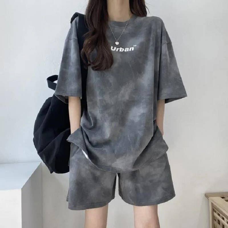 Women's Summer Sportswear Set Shorts Top Two-Piece Outfit