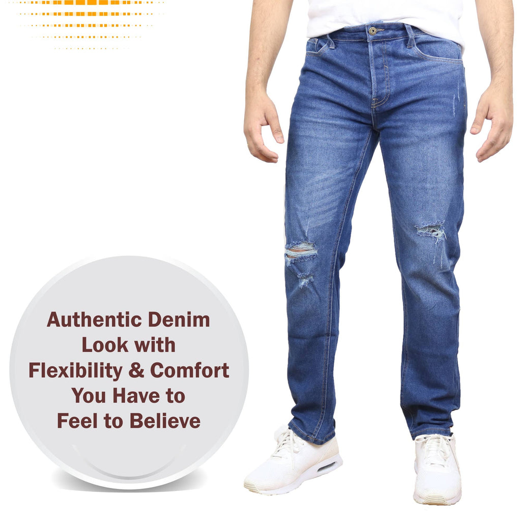 Men's Stretch Ripped Jeans