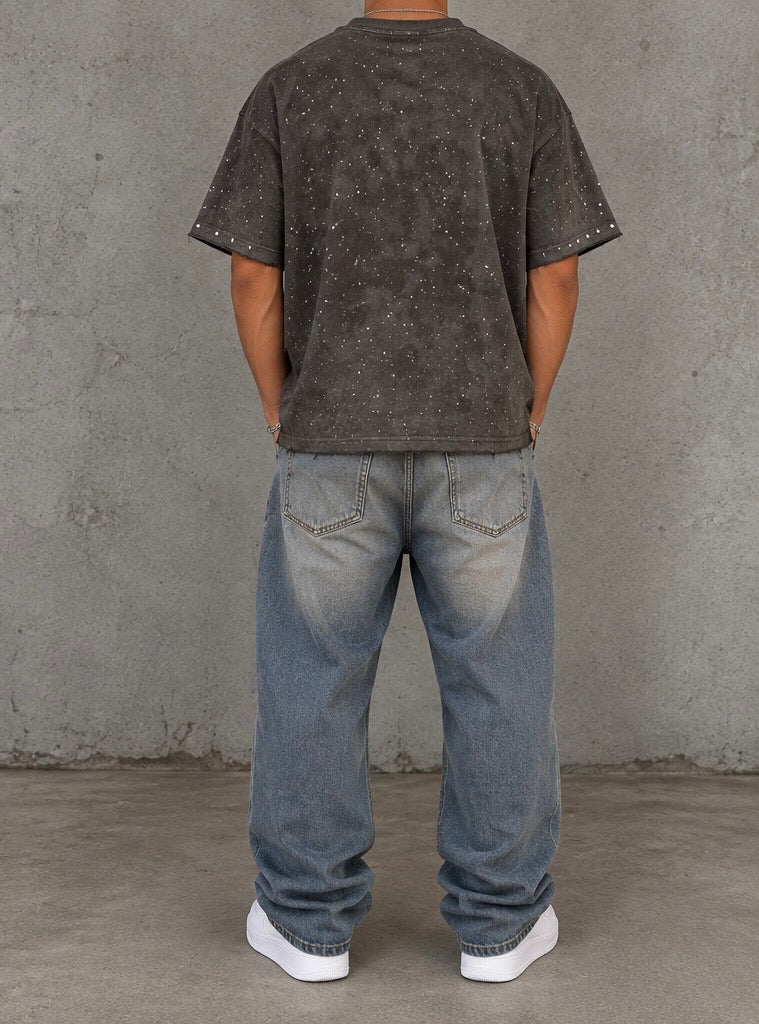 BKYS Short Sleeve DREAMS Shirt - GREY/BLUE