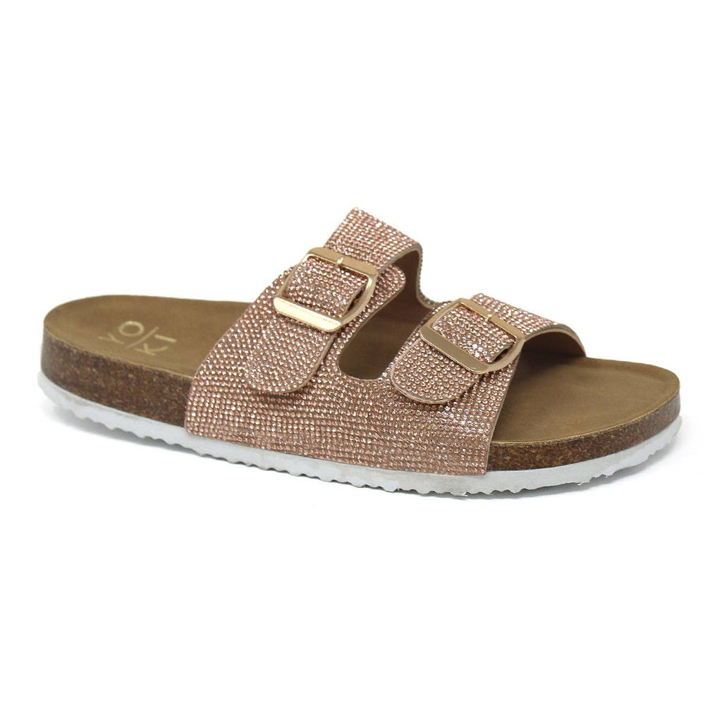 FIRE SALE YOKI Women's Slip On Rhinestone Sandal
