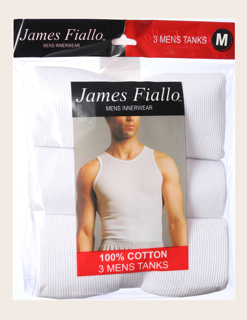 Men's James Fiallo 3 Pack Cotton A-Shirt Tank