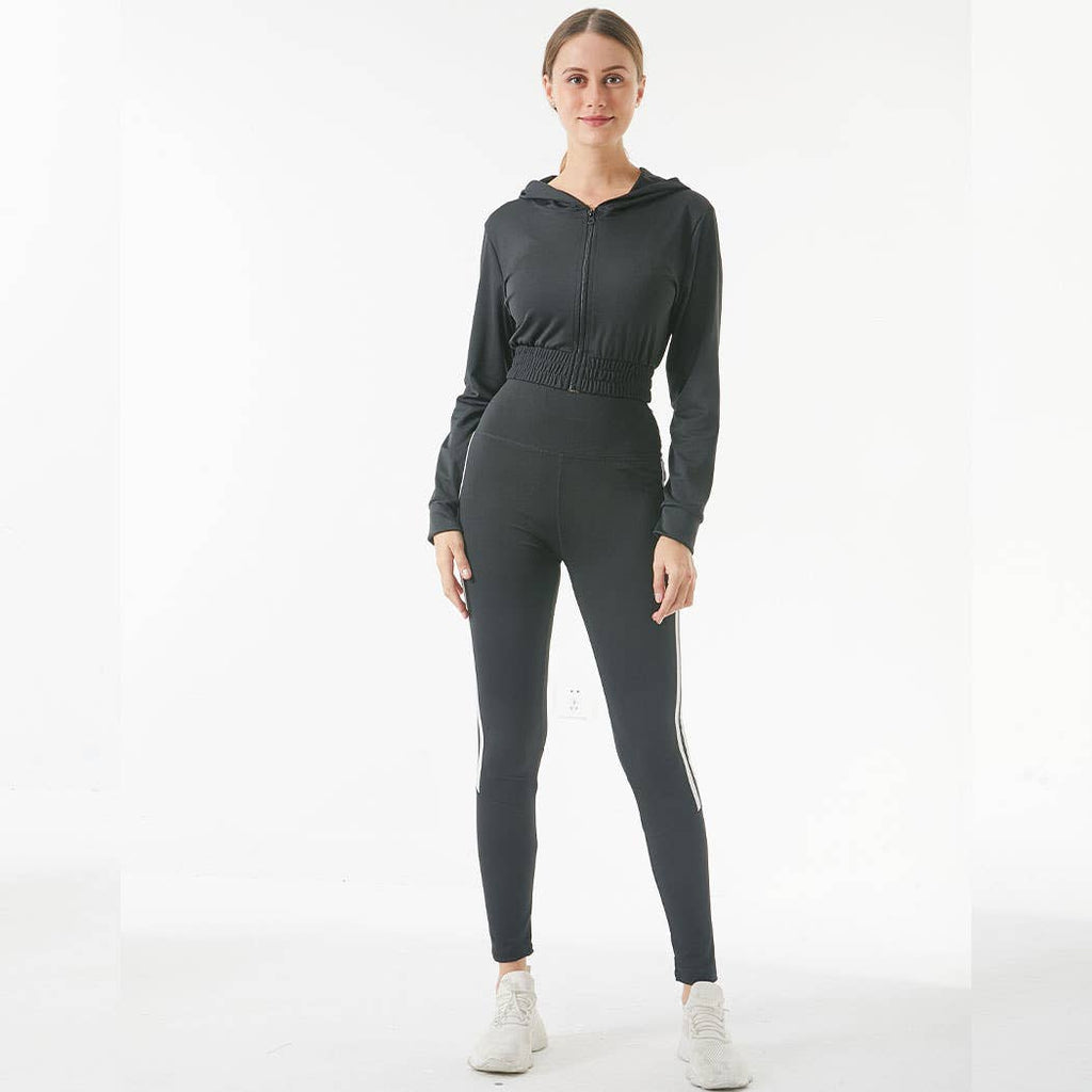 Lydaa SPORTS YOGA STRIPE LEGGINGS set