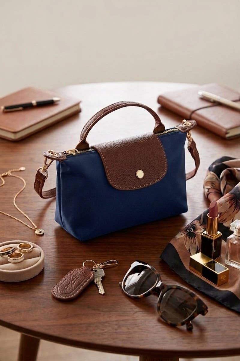 Trendy Color Block Flap Mini Handbag Zenana Consgt.