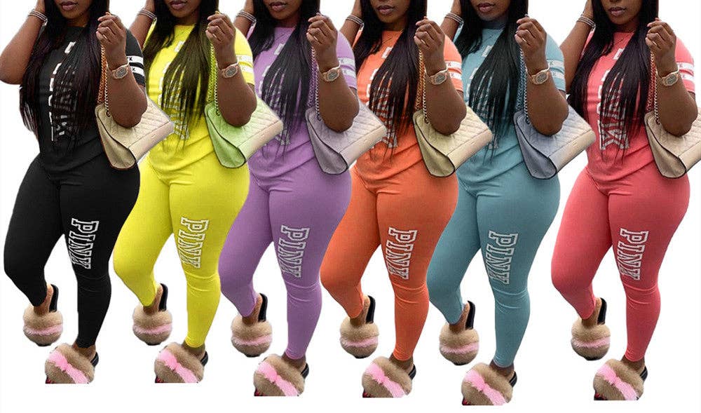 MB FASHON T SHIRT PANTS JOGGER SET  2 PCs Set 3597R