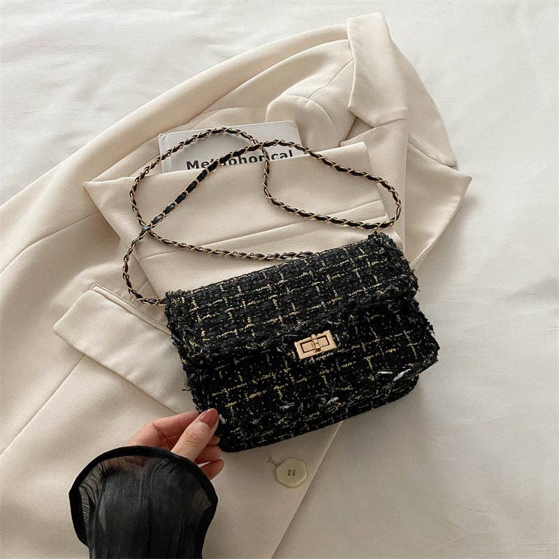 Cleo June Vintage-Inspired Chain-Strap Crossbody Bag