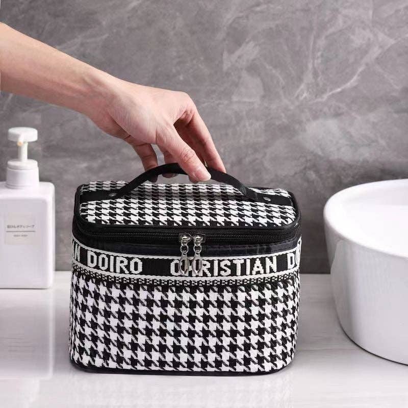 Large Waterproof Letter Print Makeup Bag
