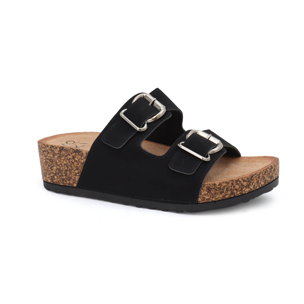 FIRE SALE YOKI LORAYN-10 Buckle Footbed Wedge Sandal