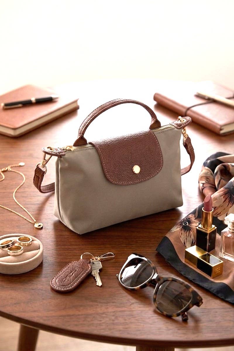 Trendy Color Block Flap Mini Handbag Zenana Consgt.
