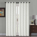 Jenner Jacquard Leaf Vines Grommet Window Panel, 54x84 Inches