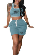 MB FASHION O-NECK PRINTED SHORT SET 323LY