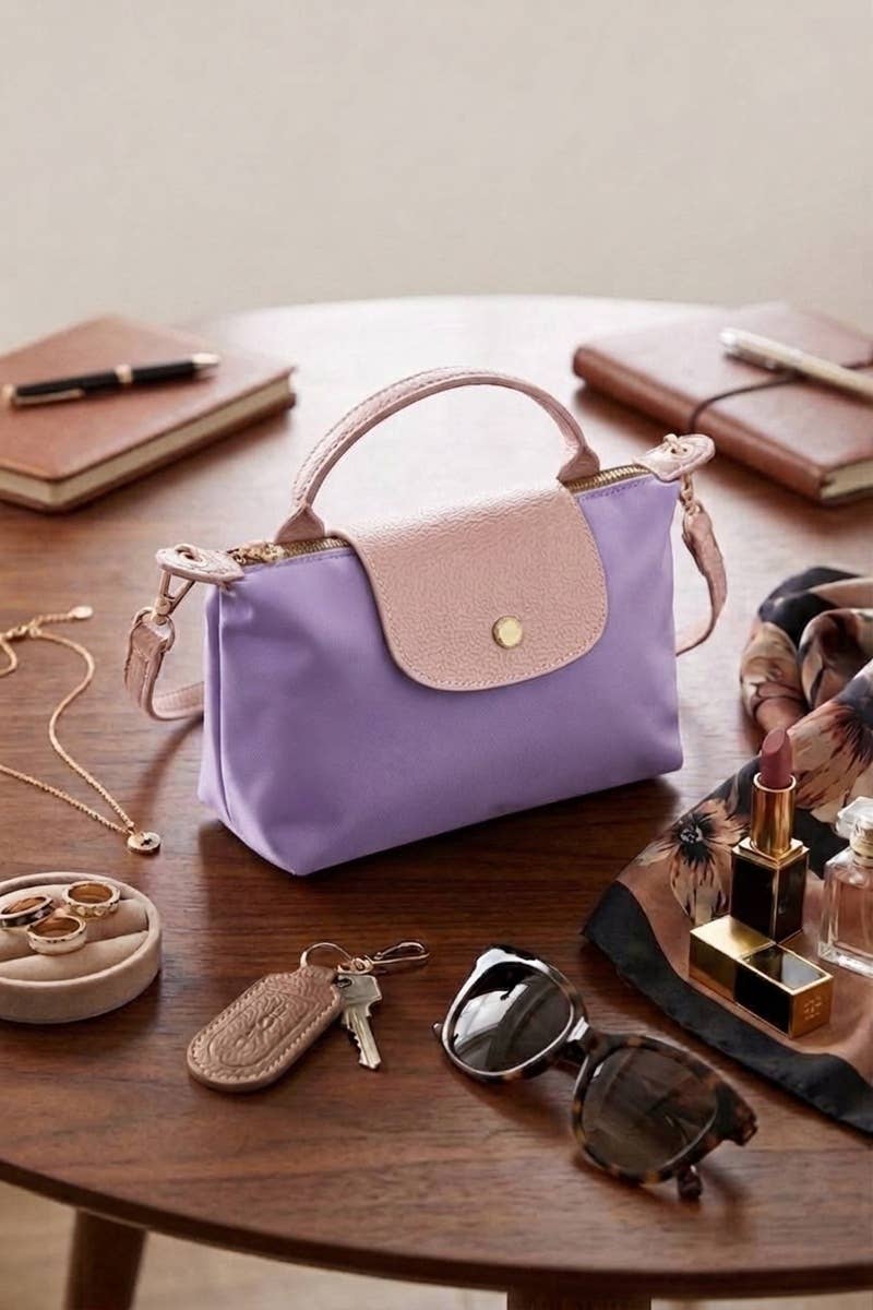 Trendy Color Block Flap Mini Handbag Zenana Consgt.