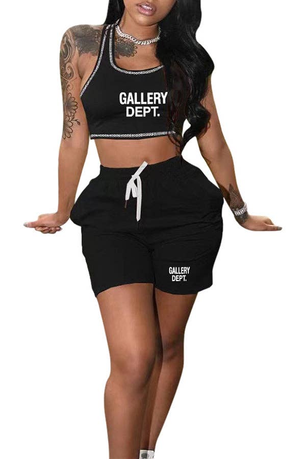 MB FASHION O-NECK PRINTED SHORT SET 323LY