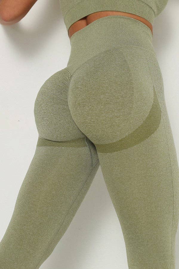 MB FASHION Seamless High-Waisted Contouring Legging 6204LY-2