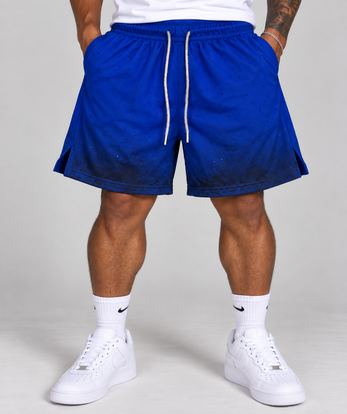 Culture Short - Blue Rhinestones