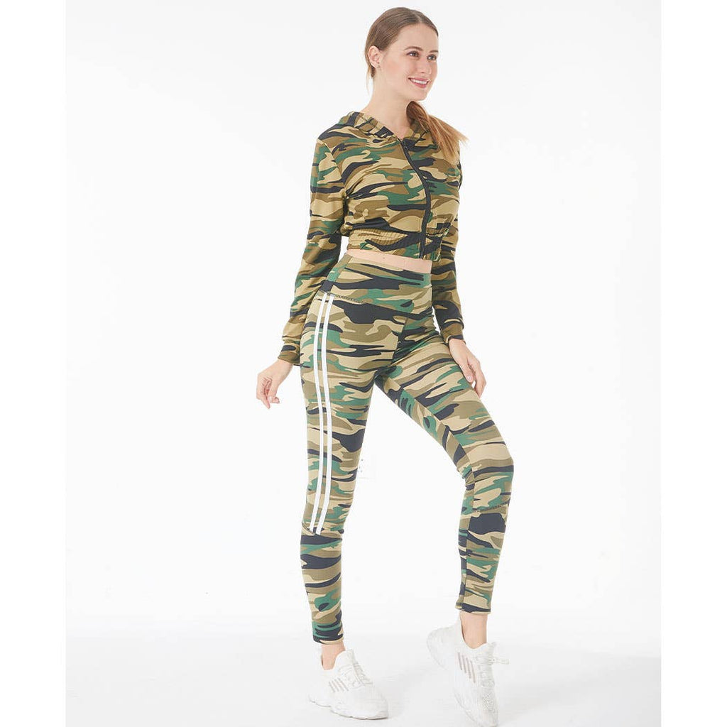 Lydaa SPORTS YOGA STRIPE LEGGINGS set