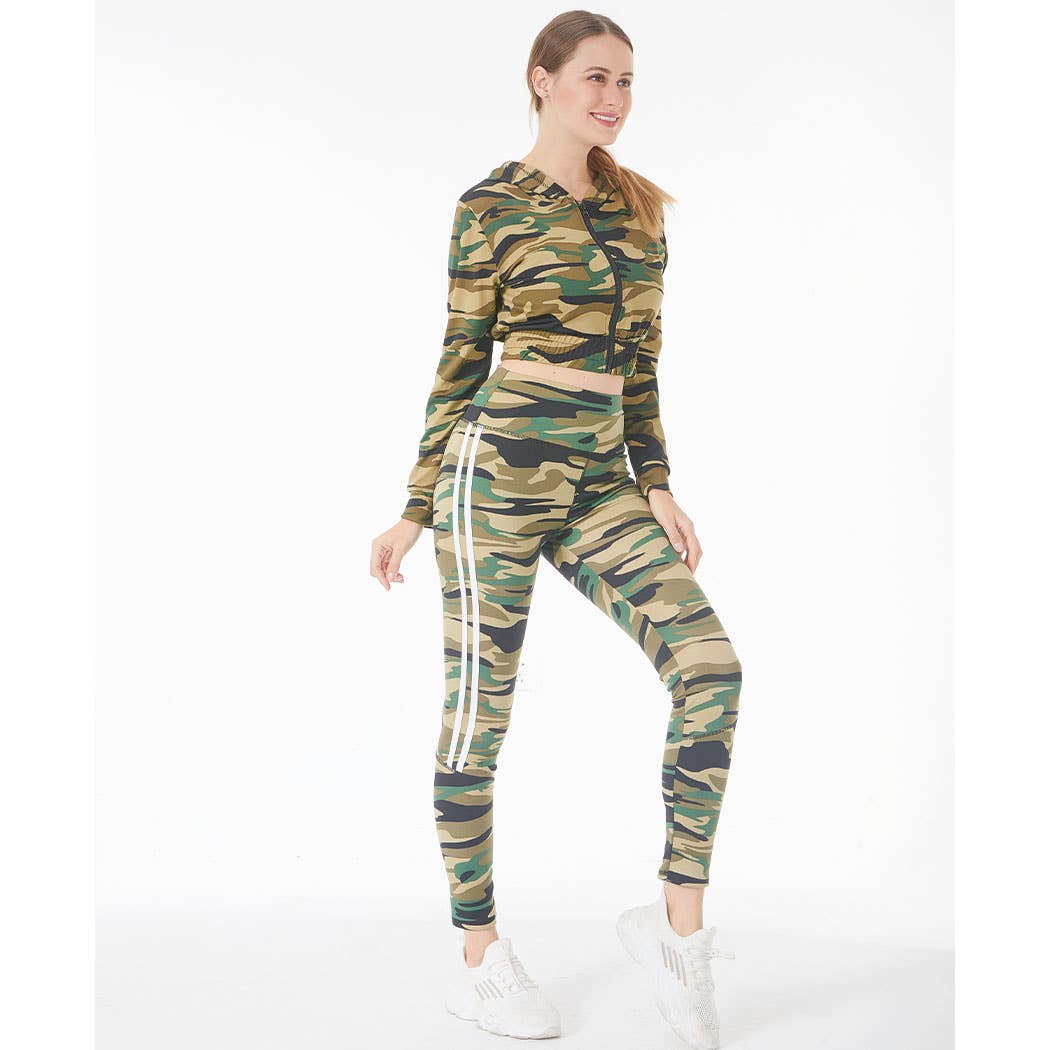 Lydaa SPORTS YOGA STRIPE LEGGINGS set