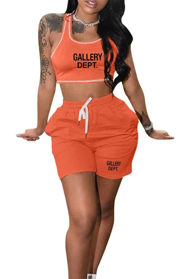 MB FASHION O-NECK PRINTED SHORT SET 323LY