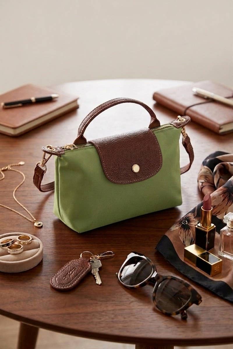 Trendy Color Block Flap Mini Handbag Zenana Consgt.