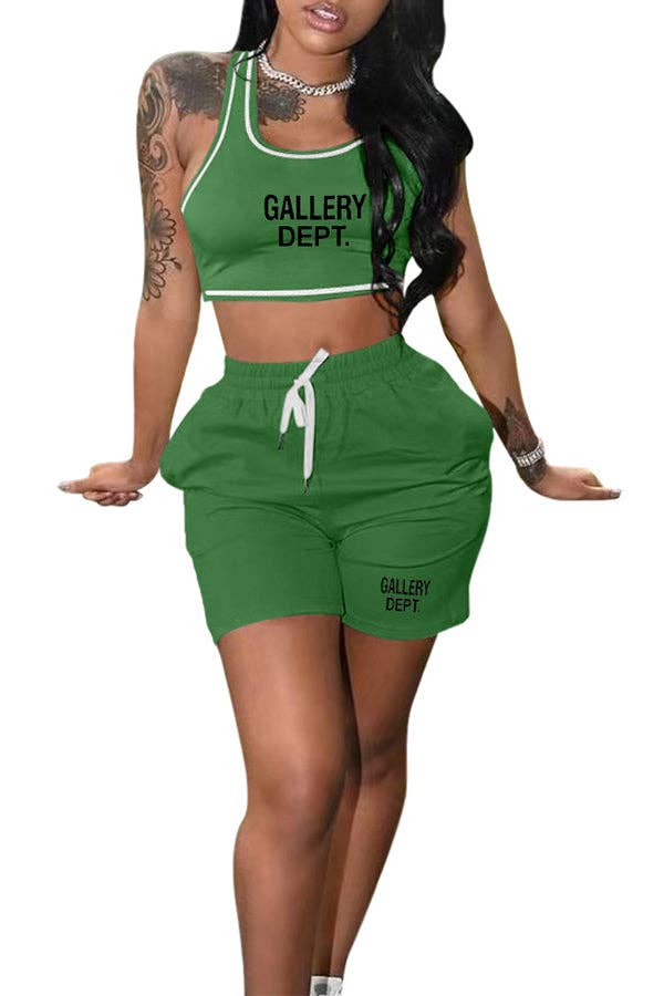 MB FASHION O-NECK PRINTED SHORT SET 323LY