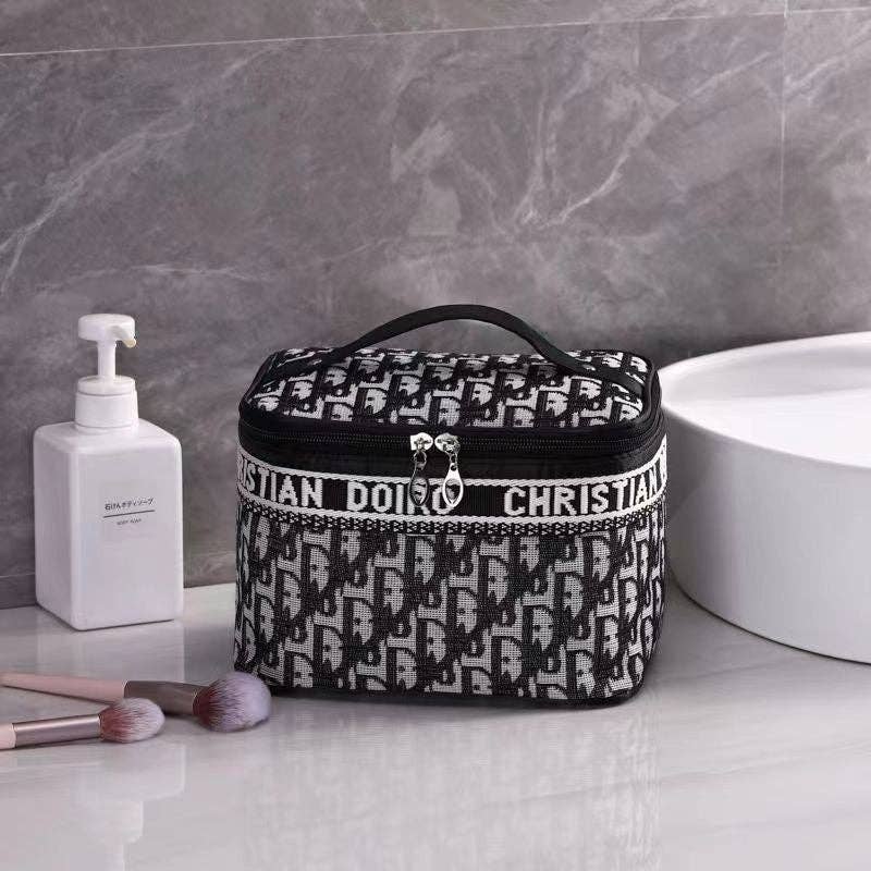 Large Waterproof Letter Print Makeup Bag