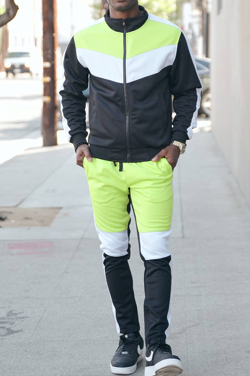 ST553 Color Block Track Suit (Prepack)