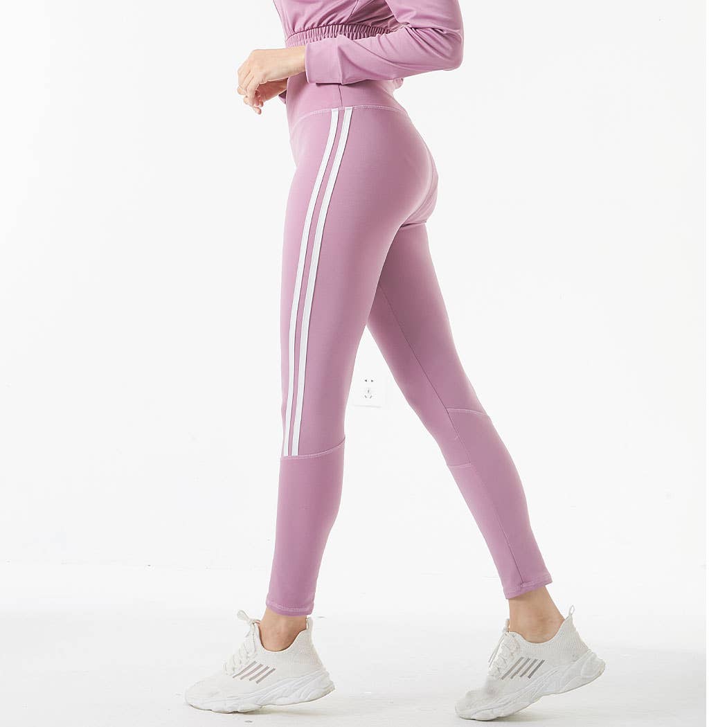 Lydaa SPORTS YOGA STRIPE LEGGINGS set