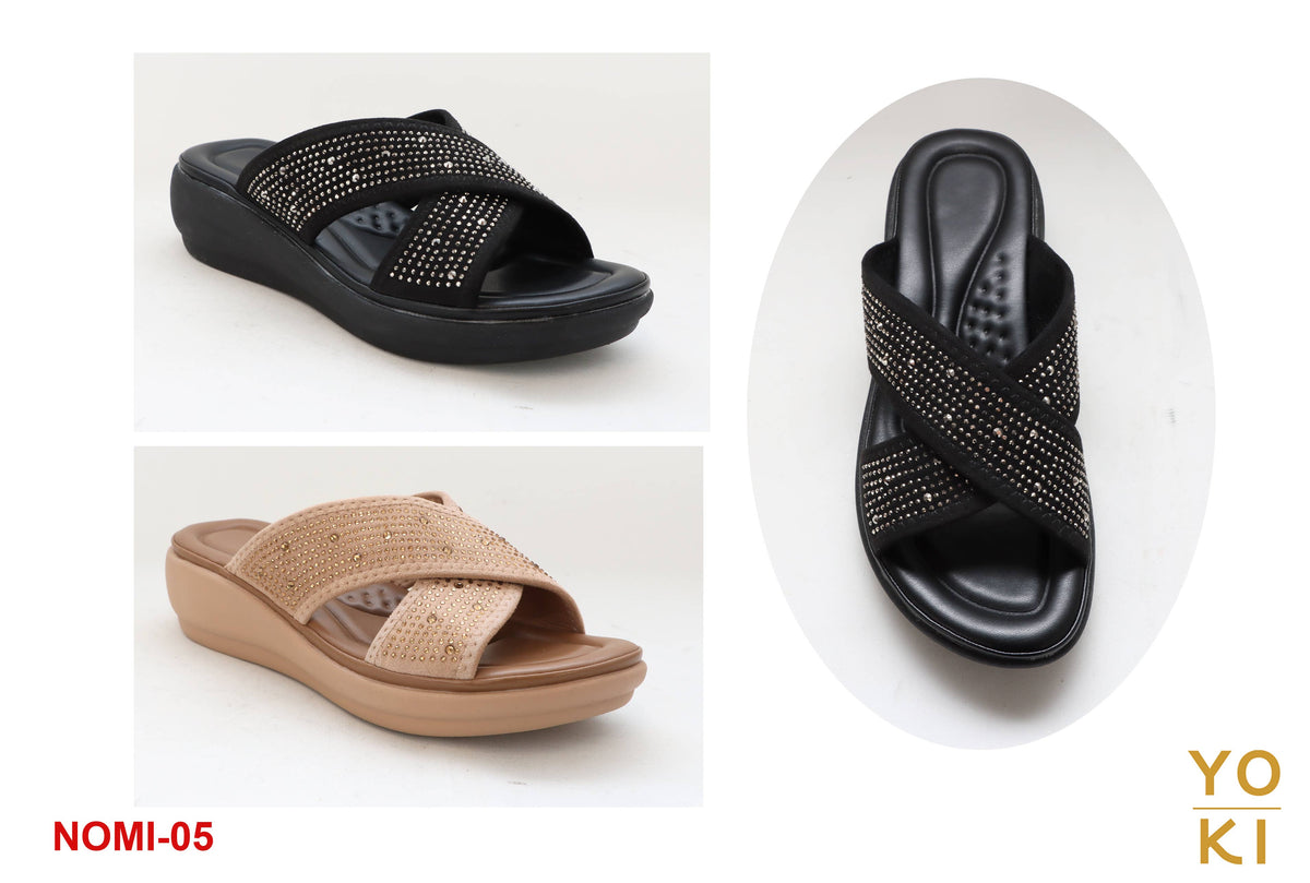FIRE SALE YOKI NOMI-05 Women's Cushioned Criss Cross Sandal
