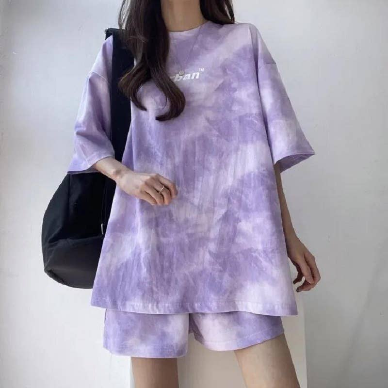 Women's Summer Sportswear Set Shorts Top Two-Piece Outfit