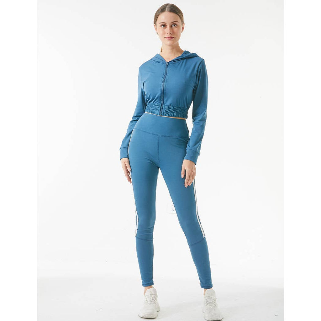 Lydaa SPORTS YOGA STRIPE LEGGINGS set