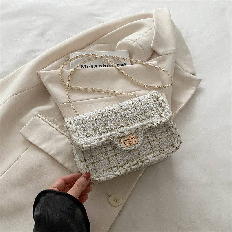 Cleo June Vintage-Inspired Chain-Strap Crossbody Bag