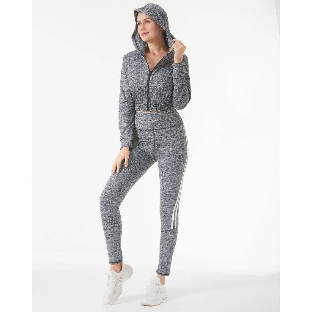 Lydaa SPORTS YOGA STRIPE LEGGINGS set