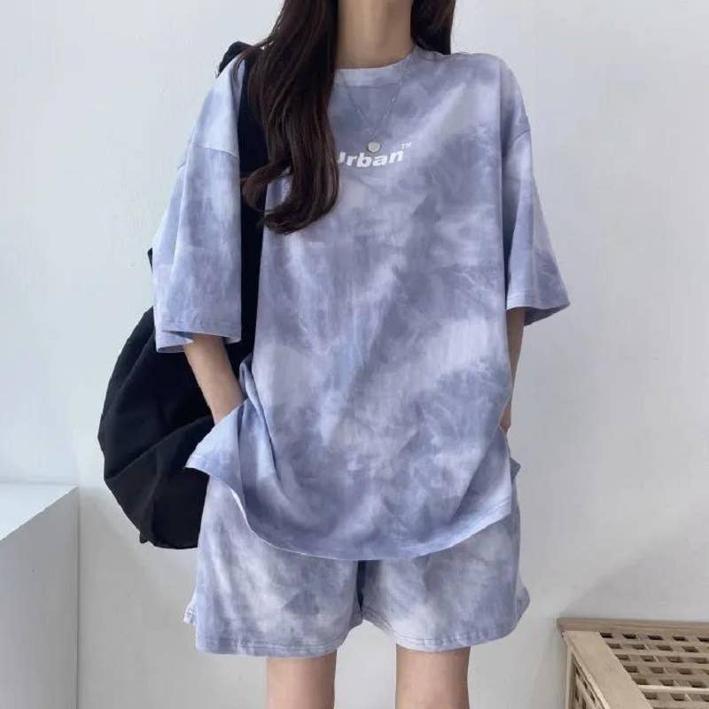 Women's Summer Sportswear Set Shorts Top Two-Piece Outfit