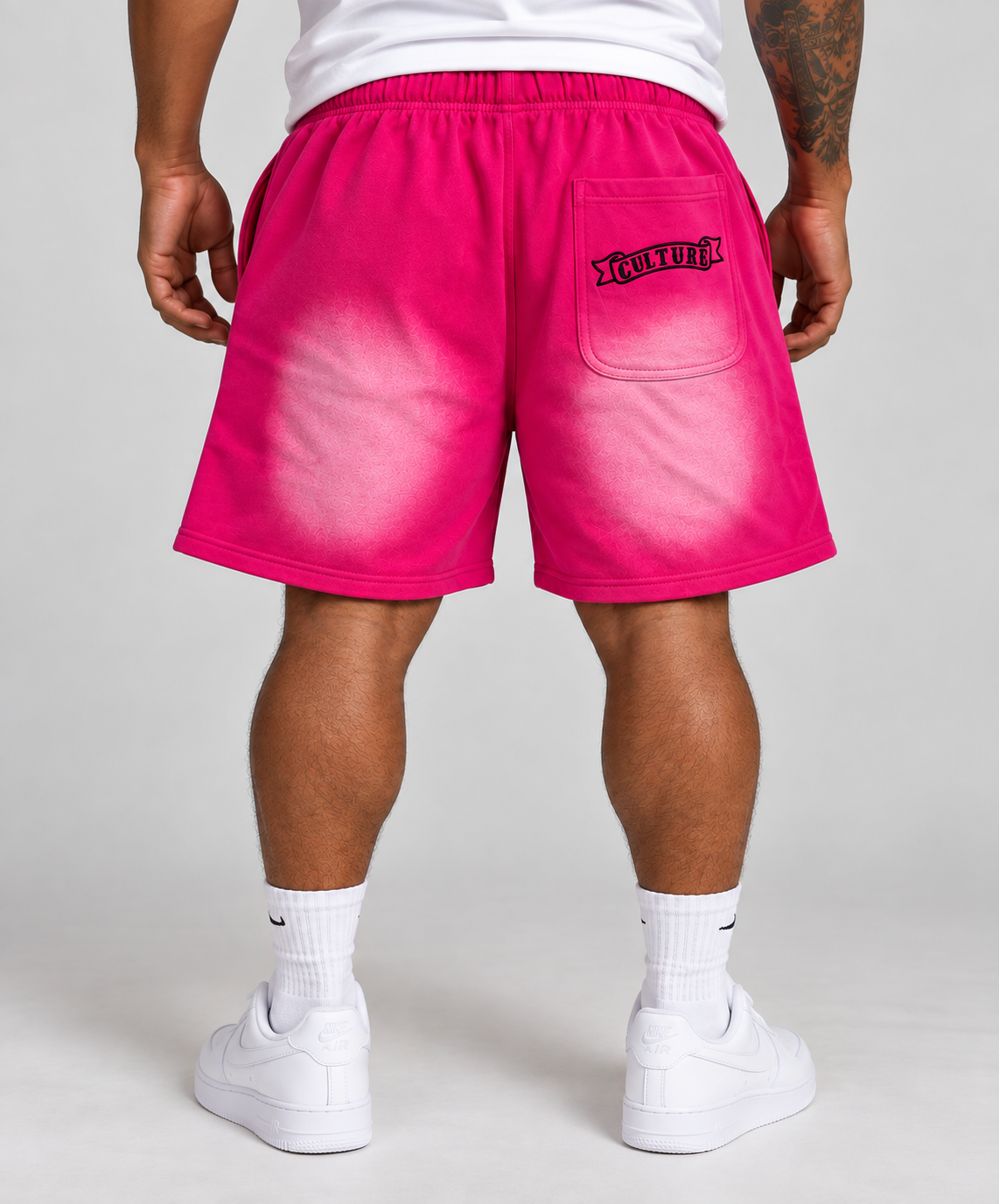 Culture Short - Washed Pink Rhinestones