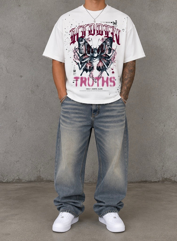 BKYS Short Sleeve HIDDEN TRUTH - WHITE/PINK