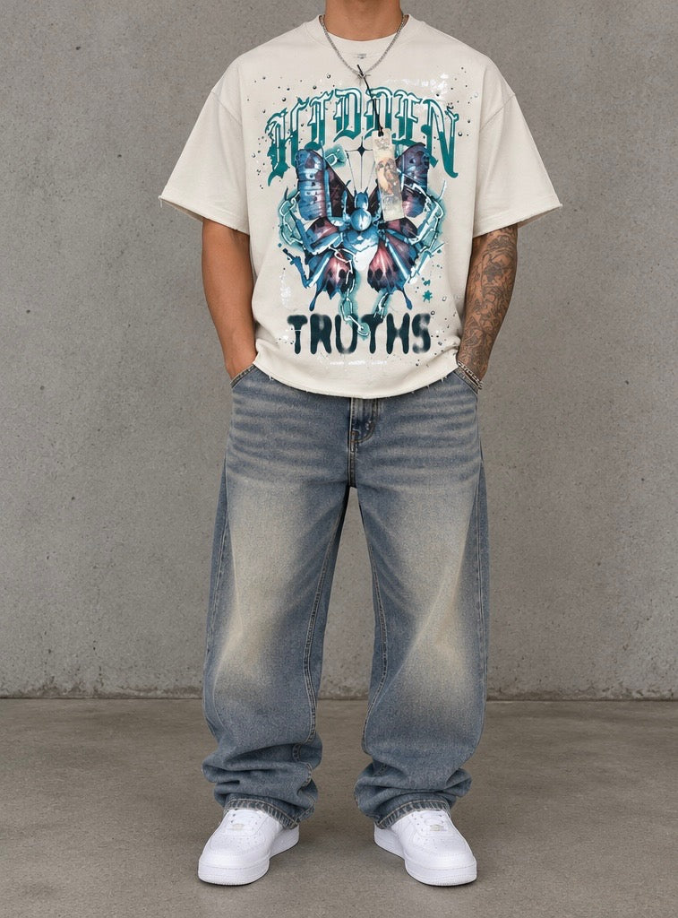 BKYS Short Sleeve HIDDEN TRUTH - WHITE/BLUE