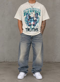 BKYS Short Sleeve HIDDEN TRUTH - WHITE/BLUE