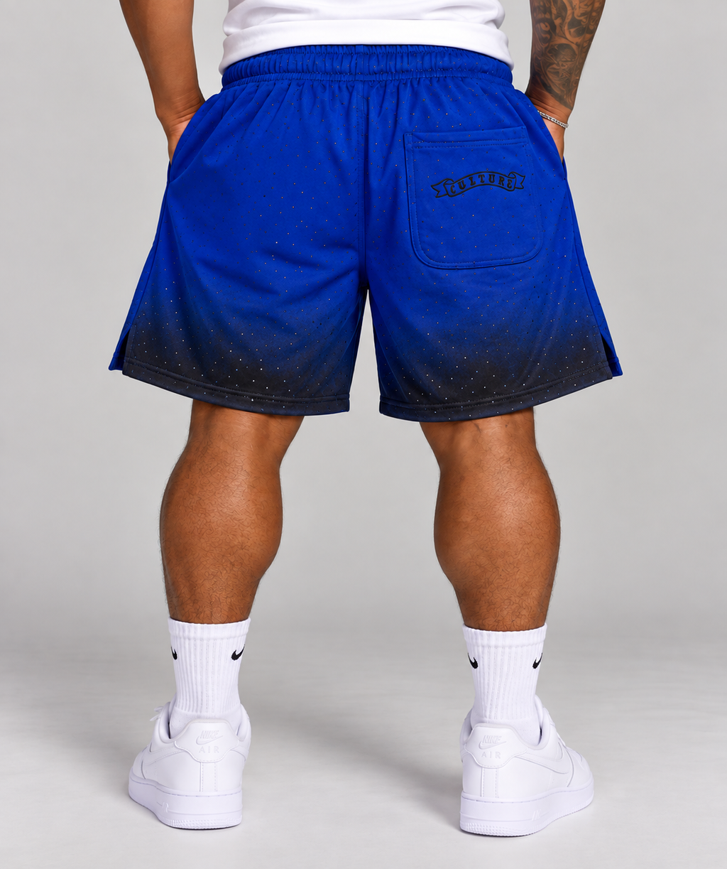 Culture Short - Blue Rhinestones