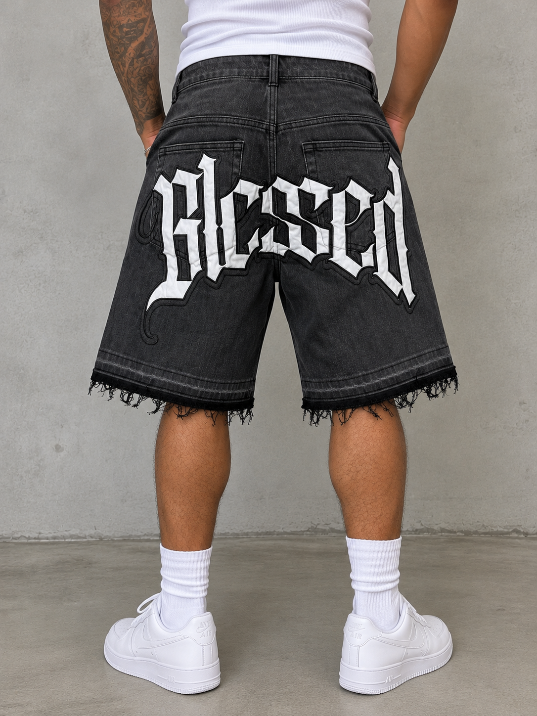 Star Blessed Jean Short - Black