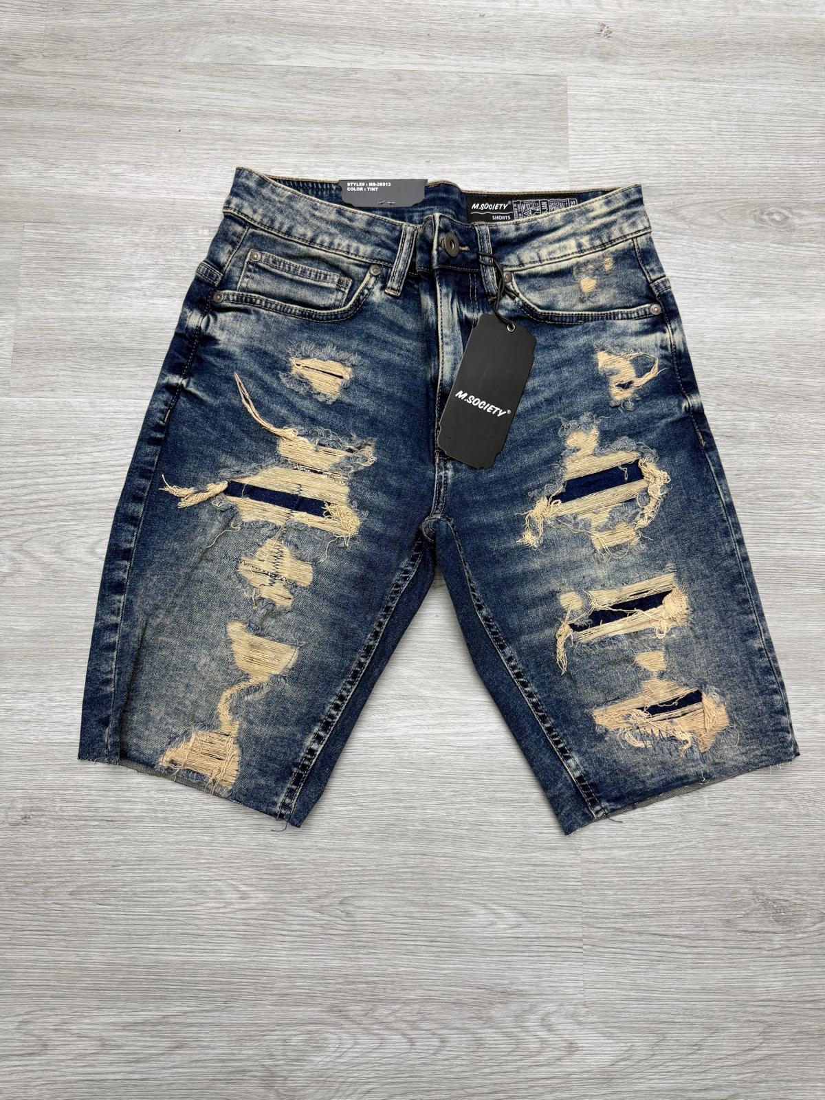 M.Society DK Tint Denim Shorts