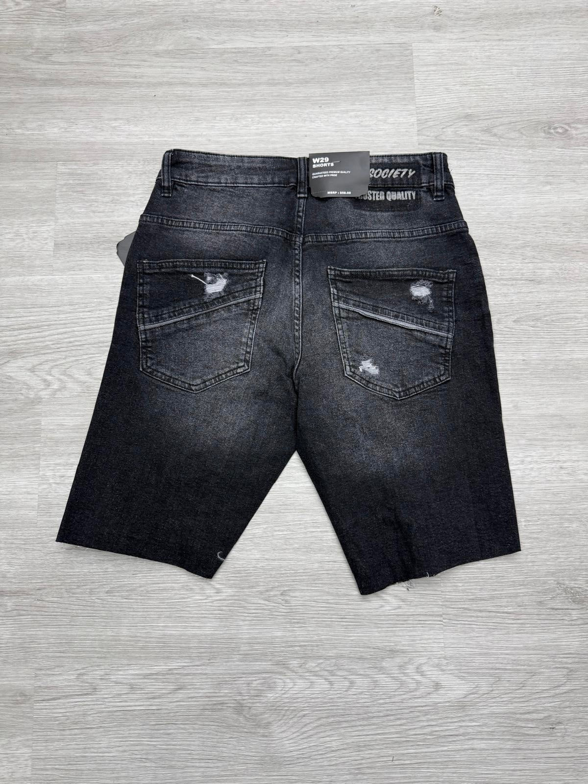 M.Society Black Denim Shorts