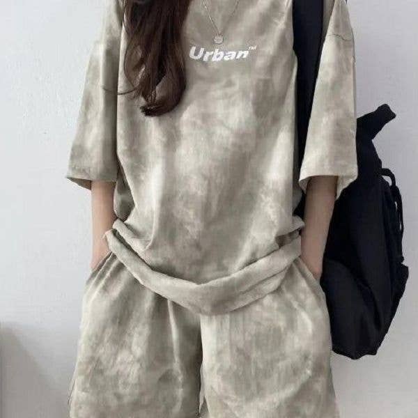 Women's Summer Sportswear Set Shorts Top Two-Piece Outfit