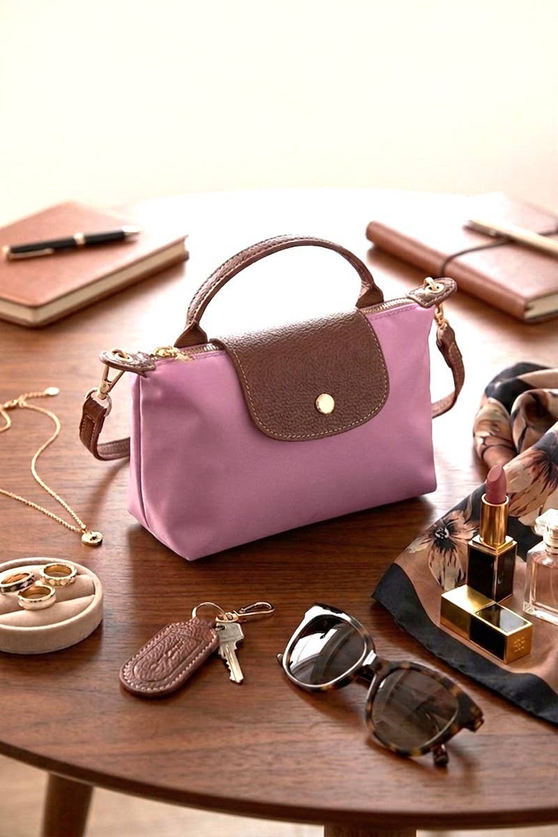 Trendy Color Block Flap Mini Handbag Zenana Consgt.